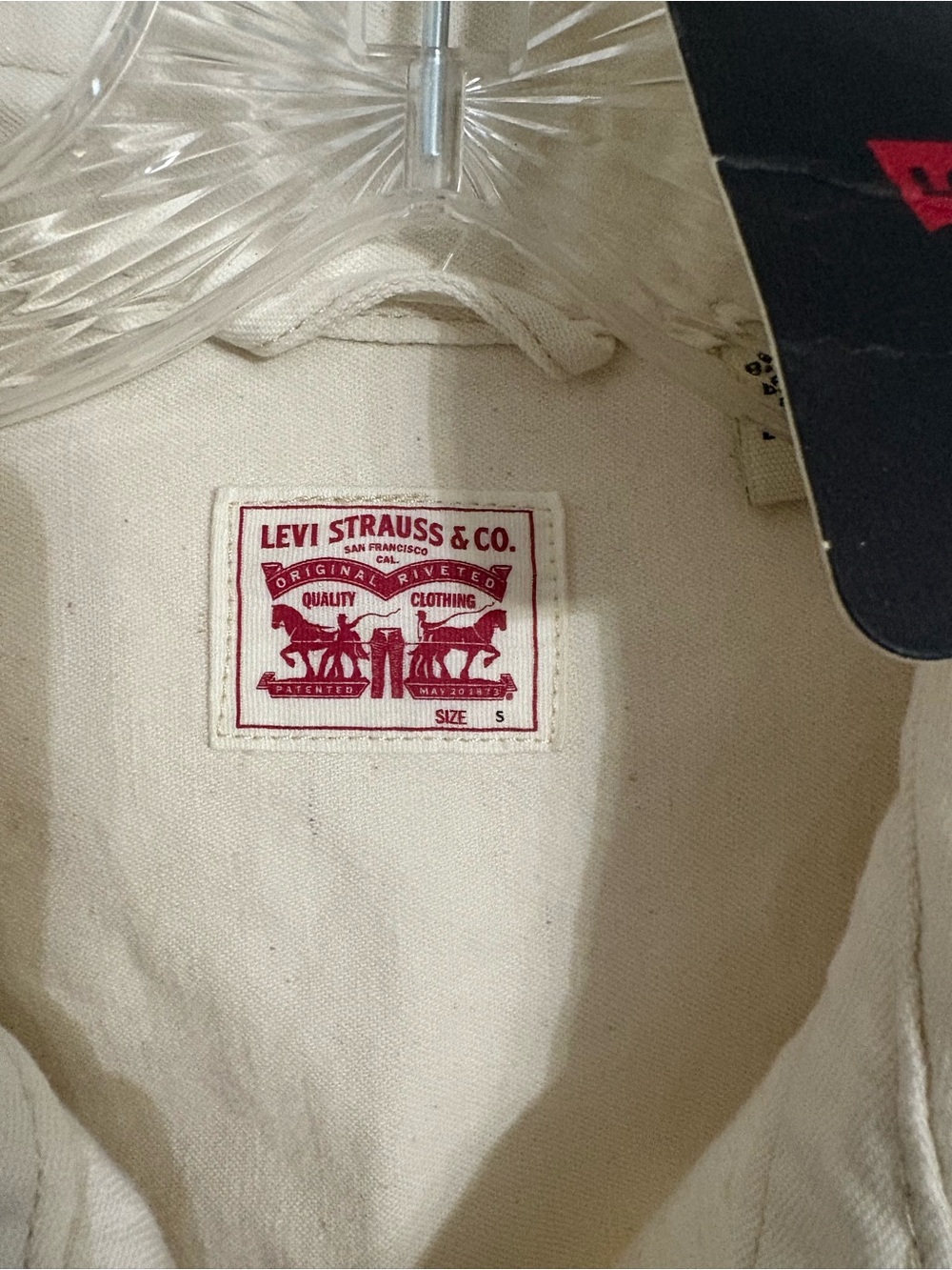 Levi's Ecru Denim  Button-Up Western Shirt NWT SIZE SMALL - Picture 6 of 14